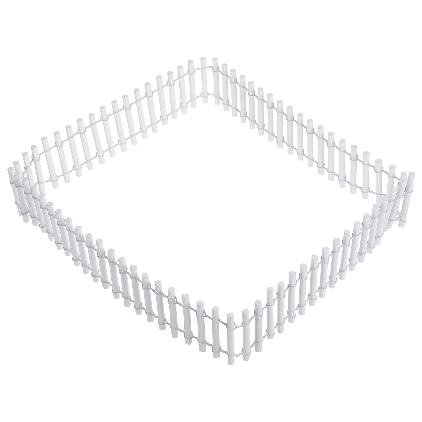 Bonsai Garden Layout - Miniature Wooden Fence White Decorative Mini