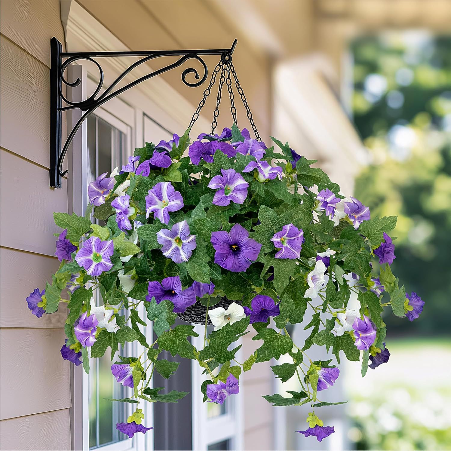 Bonsai Garden Layout - Artificial Silk Flowers Morning Glory Outdoor