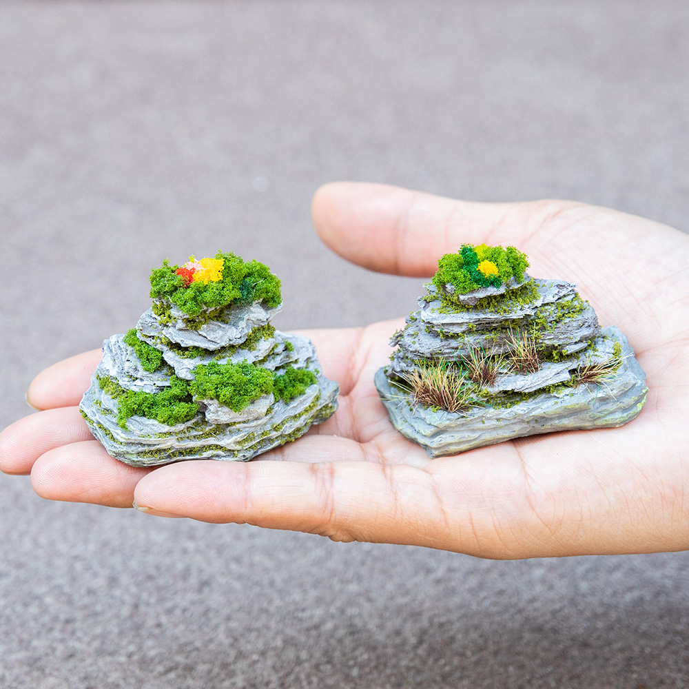 Miniature Rockery Decorative M - Bonsai Garden Layout ulasan dan harga